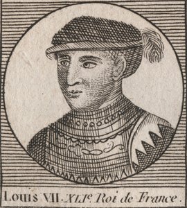 Portret Ludwika VII dit le Jeune (1120-1180), króla franków od 1137 do 1180 - Ludwika VII (zwanego Młodszym lub Młodym), króla Franków - rycina z „Instruction sur l