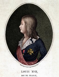 Portret Ludwika XVII, delfin z Francji - rycina z XIX wieku autorstwa Unknown artist