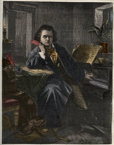 Portret Ludwiga van Beethovena (1770-1827), niemieckiego kompozytora i pianisty autorstwa Unknown artist