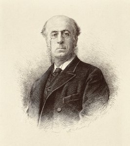 Portret Manuela SILVELA Y LA VIELLEUZE (1830-1892), hiszpańskiego polityka. Madryt. Grawerowanie Biblioteki Narodowej. autorstwa Unknown artist