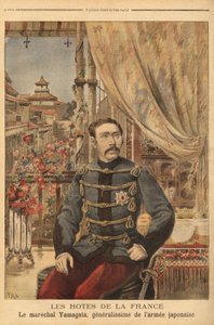 Portret Marechala Yamagaty Aritomo (1838-1922), japońskiego żołnierza i polityka, dowodził pierwszą armią Japonii podczas wojny z Chinami w 1894 roku. Rycina w „”Le petit journal”” 10.05.1896. Kolekcja Selvy. autorstwa Unknown artist