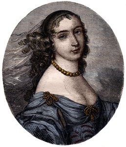 Portret Marguerite Hessein, Madame de la Sabliere (1636-1693) Francuski Salonniere. Rycina XIX wieku. autorstwa Unknown artist