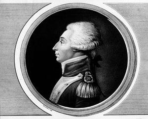 Portret Marie Gilbert Mottier, markiz de La Fayette ((Lafayette autorstwa Unknown artist