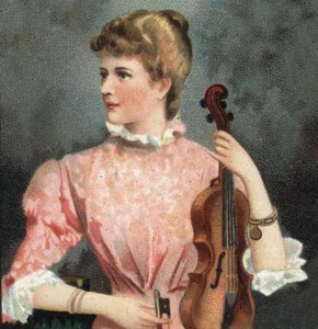 Portret Marii Żołnierki (1863-1955), skrzypaczki. autorstwa Unknown artist