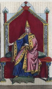 Portret Matyldy Toskańskiej znanej również jako Matylda z Canoss (Matylda lub Matylda) (1046 - 1115) Włoska szlachcianka - rycina z „Zwyczajności i tradycji wszystkich narodów wszechświata”. To jest historia rządu, praw, milicji, religii… autorstwa Unknown artist