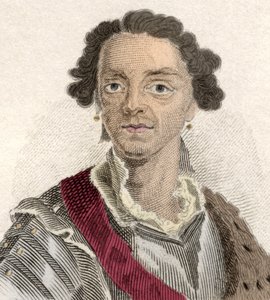 Portret Maurycego Saksonii (Hermann Moritz) (1696-1750), zwanego „hrabią Saksonii” lub „hrabią Raute”, kondotierem i generałem marszałkiem Francji. Rycina XIX wieku. autorstwa Unknown artist