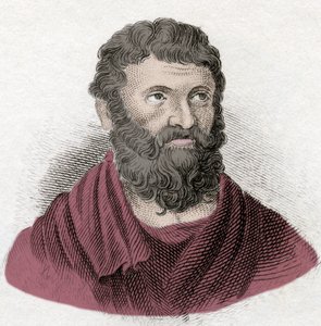 Portret Miltiady (Miltiades) Młodego (540-489 pne), strategii ateńskiej i tyrana Chersonese z Tracji. Rycina XIX wieku. autorstwa Unknown artist