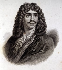 Portret Moliera, rycina z XIX wieku autorstwa Unknown artist