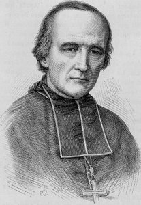 Portret prałata Darboya (1813 - 1871), arcybiskupa Paryża. Rycina z końca XIX wieku w „Histoire de France” H. Martina. autorstwa Unknown artist