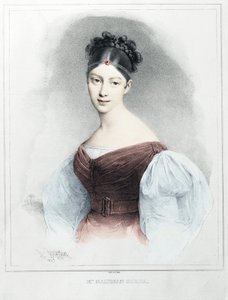 Portret pani Malibran Garcia - śpiewaczka mezzosopran autorstwa Unknown artist