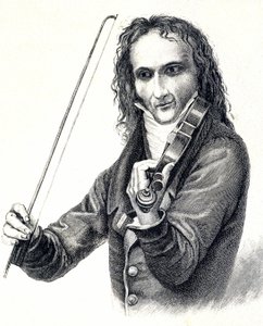 Portret Niccola Paganiniego (1782 - 1840) autorstwa Unknown artist