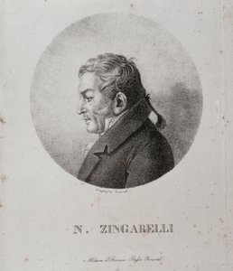 Portret Nicola Antonio Zingarelli (rycina autorstwa Unknown artist