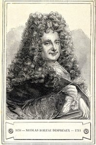 Portret Nicolasa Boileau Despreaux (Boileau-Despreaux) (1636 - 1711), rycina XIX wiek autorstwa Unknown artist