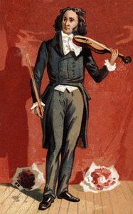 Portret Nicolo Paganiniego (1782 - 1840) włoskiego skrzypka. autorstwa Unknown artist
