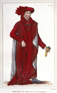 Portret Filipa III Dobrego (1396-1467), rycina księcia Burgundii z 1830 r autorstwa Unknown artist