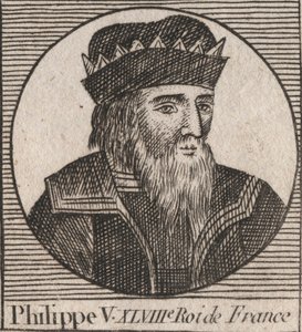 Portret Filipa V Długiego (1294 - 1322), króla Francji - Filipa V (1294-1322) 