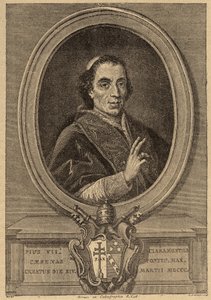 Portret papieża Piusa VII (1742-1823) (Portret papieża Piusa VII). autorstwa Unknown artist