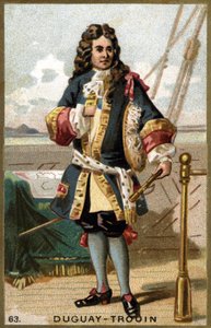 Portret Rene Duguay Trouina (Duguay-Trouin) (Rene Trouin du Gue dit) (1673-1736), francuskiego marynarza. Chromolitografia XIX wieku. autorstwa Unknown artist