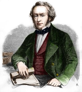 Portret Richarda Cobdena. Brytyjski ekonomista i polityk (1804-1865). Grawerowanie z 1866 roku. autorstwa Unknown artist