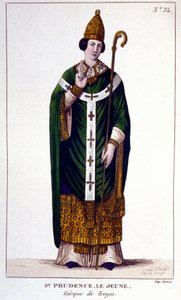 Portret św. Prudence autorstwa Troyes Eveque de Troyes (IX wiek). autorstwa Unknown artist
