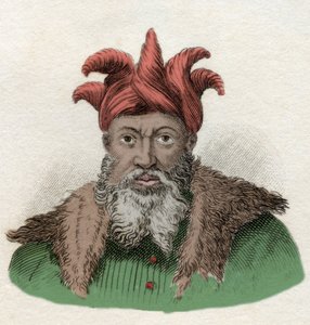 Portret Saladyna (1138-1193) (Salah al Din Yusuf al-Ayyubi (al Ayyubi) dowódca wojskowy przeciwko Krzyżom w Egipcie. Rycina z XIX wieku. autorstwa Unknown artist