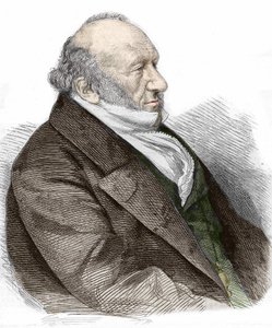 Portret Sir Moses Montefiore (1784-1885) Angielski bankier i filantrop, pochodzenia włoskiego. grawerunek z 1867 roku. autorstwa Unknown artist