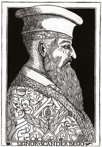 Portret Skanderbega (lub Scanderbega) (1403-1468), albański warman. autorstwa Unknown artist
