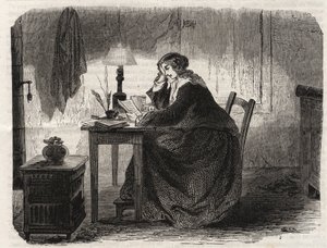 Portret Sophie Germain (1776-1831) francuskiej matematyki (Portret Marie-Sophie Germain francuskiej matematyki, fizyki i filozofki) - rycina 1860 - autorstwa Unknown artist