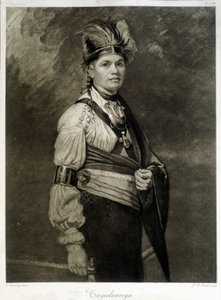 Portret Tayadaneegi (lub Thayendanegi), przywódcy plemienia Mohawków (grupa Indian północnoamerykańskich, członek Federacji Irokezów). autorstwa Unknown artist