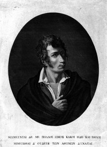 Portret Ugo Foscolo (1778 - 1827). autorstwa Unknown artist