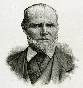 Portret Williama Dunbara, pilota lodowcowego załogi La Jeannette, na misję na biegun północny. Grawerowanie ilustrujące „Le voyage de la Jeannette”” autorstwa Unknown artist