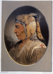 Portret Indianina: Man-Ce-Muckt - w „Wędrówka artysty wśród Indian Ameryki Północnej” Paula Kane, Longmans & Roberts, Londyn autorstwa Unknown artist