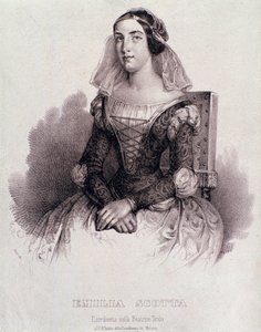 Portret piosenkarki Emilii Scotta w operze Beatrice de Tende autorstwa Unknown artist