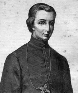 Portret „” Błogosławionego Pierre-Louis-Marie Chanel, Marist, pierwszego męczennika Oceanii (1803 - 1841) - w „” Les Contemporains””, b.d. koniec XIX wieku. autorstwa Unknown artist