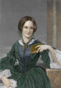 Portret angielskiej pisarki Charlotte Bronte (1816-1855) (Portret angielskiej pisarki Charlotte Bronte) Rycina XIX w. Zbiory prywatne autorstwa Unknown artist