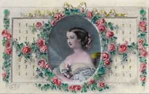 Portret francuskiego cesarza Eugenie de Montijo (1826 - 1920). Rycina XIX wieku. Prywatna kolekcja. autorstwa Unknown artist