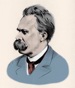 Portret niemieckiego filozofa Friedricha Nietzschego (1844-1900). autorstwa Unknown artist