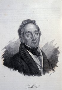 Portret włoskiego patrioty i historyka Pietro Colletty (1775-1831) Rycina XIX w. autorstwa Unknown artist