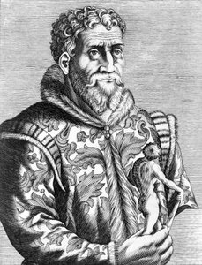 Portret włoskiego malarza Michała Anioła Buonarrotiego zwanego Michałem Aniołem (Michelangelo lub Michel Ange autorstwa Unknown artist