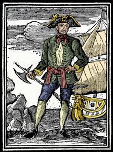 Portret pirata Edwarda Anglii (?-1720). autorstwa Unknown artist