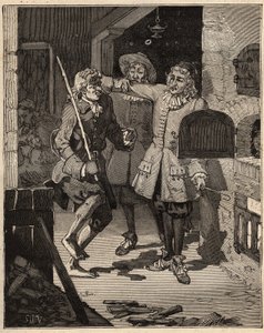 Ceramika: ziemia fajkowa (delikatny fajans). Anglik John Astbury (1688-1743) przybył do domu braci Johna Philipa i Davida Elersa, aby ukraść im tajemnicę nowego białego fajansu. Grawer z 1885 roku w „Les arts et metiers illustres” autorstwa A autorstwa Unknown artist