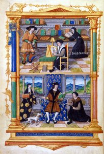 Książę uczy się fizyki, filologii, religii i konserwacji - w „”Z instrukcji księcia”” Guillaume Bude (Budee) (Budaeus) (1467-1540) autorstwa Unknown artist