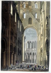 Procesja w opactwie Jumieges - w „Stary i współczesny kostium” dr Ferrario, wyd. Mediolan autorstwa Unknown artist