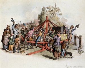 Jazda publiczna w Wielkiej Brytanii - litografia, deb. 19 wiek autorstwa Unknown artist