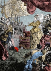 Królowa Elżbieta I (1530-1603) pasowanie na rycerza Francisa Drake