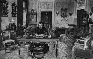Królowa Anglii Wiktoria w Villa Palmieri we Florencji w 1893 roku. autorstwa Unknown artist