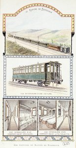 Koleje Orleanu: zewnętrzne i wewnętrzne widoki samochodów Bordeaux Rapid autorstwa Unknown artist