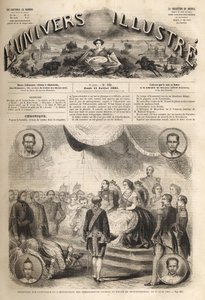 Przyjęcie ambasadorów syjamskich przez cesarza Napoleona III i cesarzową Eugenię w pałacu Fontainebleau, 27 czerwca 1861 - „Reception des ambassadeurs du Siam par Napoleon III et l
