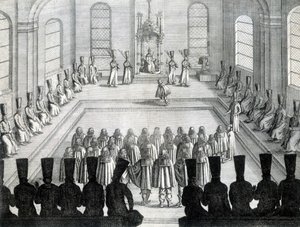 Przyjęcie ambasadorów Holsztynu (kraju Niemiec) w Moskwie w 1632 r. autorstwa Unknown artist