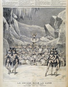 Reprezentacja w Teatrze Porte Saint Martin „Podróży na Księżycu” – w „Le Petite Journal” od 09.04.1892 autorstwa Unknown artist